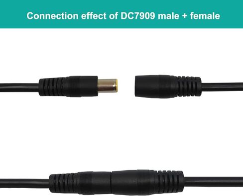 2 قطعة DC7909 كابل أسلاك التوصيل المصنوعة، 12 فولت 24 فولت تيار مستمر 8 مم قابس أنثى إلى سلك عاري سلك طاقة مفتوح نهاية كابل إصلاح التيار، 0.98 قدم 16AWG تيار مستمر 7.9 × 5.5 مم موصل أسطواني ضفيرة للخلية الشمسية، طاقة الكمبيوتر المحمول in Saudi Arabia