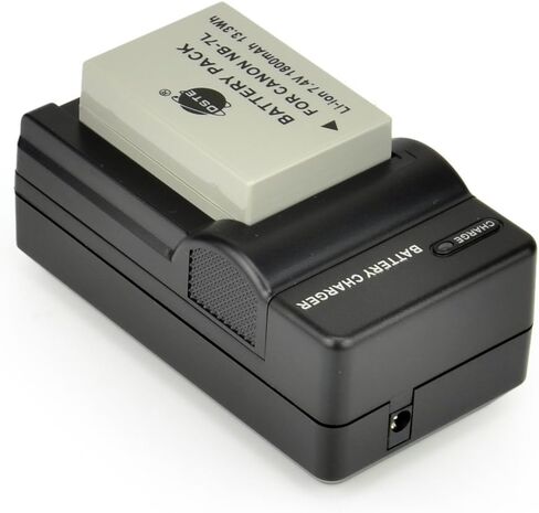 DSTE® قطعتان من بطارية ليثيوم أيون بديلة NB-7L + شاحن DC86U لكاميرات Canon PowerShot G10 وG11 وG12 وSX30 IS الرقمية in Saudi Arabia