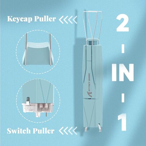 ATTACK SHARK KS01 2-in-1 Switch Puller/Keycap Puller للوحة المفاتيح الميكانيكية، 304 مادة من الفولاذ المقاوم للصدأ، أداة التبديل DIY، سهولة إزالة مفتاح لوحة المفاتيح الميكانيكية البديلة/ساحب Keycap (أزرق) in Saudi Arabia