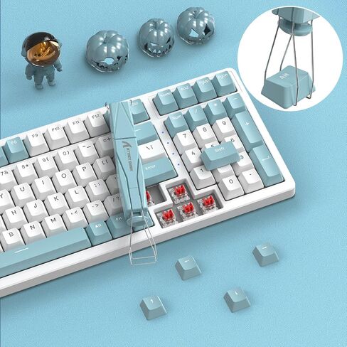 ATTACK SHARK KS01 2-in-1 Switch Puller/Keycap Puller للوحة المفاتيح الميكانيكية، 304 مادة من الفولاذ المقاوم للصدأ، أداة التبديل DIY، سهولة إزالة مفتاح لوحة المفاتيح الميكانيكية البديلة/ساحب Keycap (أزرق) in Saudi Arabia
