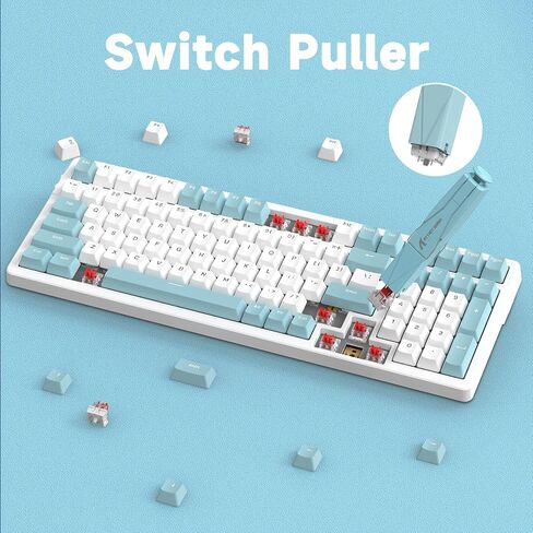 ATTACK SHARK KS01 2-in-1 Switch Puller/Keycap Puller للوحة المفاتيح الميكانيكية، 304 مادة من الفولاذ المقاوم للصدأ، أداة التبديل DIY، سهولة إزالة مفتاح لوحة المفاتيح الميكانيكية البديلة/ساحب Keycap (أزرق) in Saudi Arabia