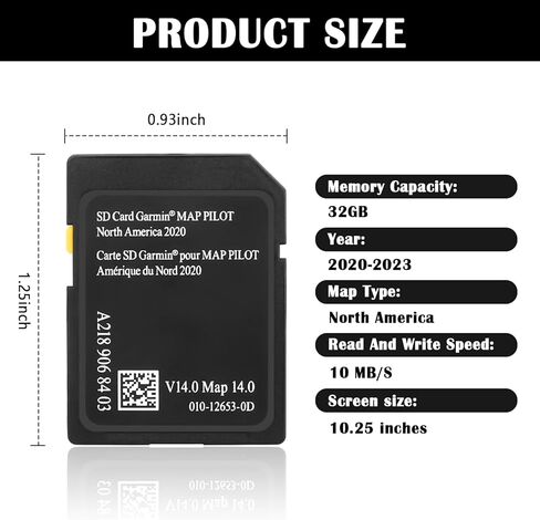 بطاقة SD للملاحة في السيارة OEM#A2189068403، بطاقة SD لخريطة GPS لأمريكا الشمالية متوافقة مع نظام Mercedes C-Class، B-Class، E-Class، بطاقة ذاكرة SD للسيارة لنظام الصوت 20 NTG5/Code 522 in Kuwait