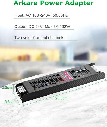 محول إمداد الطاقة 24 فولت 8 أمبير، محول محول عالمي منظم، تيار متردد 100 فولت ~ 240 فولت إلى تيار مستمر 24 فولت 8 أمبير، محرك LED لأضواء الشريط LED نظام كاميرا CCTV راديو طابعة ثلاثية الأبعاد شاشة LCD مشروع الكمبيوتر in Kuwait