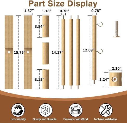 Baby Crib Mobile Arm, 61.81" Tall Mobile Holder for Crib, Wooden Nursery Mobiles for Crib, Baby Boys Girls Crib Hanging, Floor Stand Crib Attached Hanger in Saudi Arabia