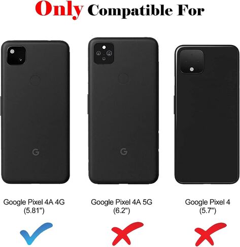 Case for Google Pixel 4A 4G, RFID Blocking PU Leather Wallet Case with Card Holder, Magnetic Flip Cover Compatible with Google Pixel 4A 4G, Green in Saudi Arabia