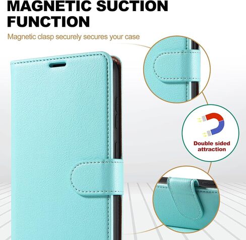 Case for Google Pixel 4A 4G, RFID Blocking PU Leather Wallet Case with Card Holder, Magnetic Flip Cover Compatible with Google Pixel 4A 4G, Green in Saudi Arabia