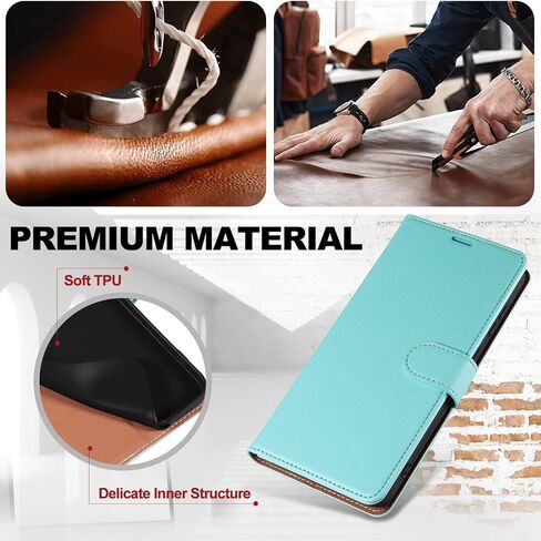 Case for Google Pixel 4A 4G, RFID Blocking PU Leather Wallet Case with Card Holder, Magnetic Flip Cover Compatible with Google Pixel 4A 4G, Green in Saudi Arabia