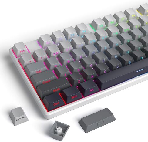 Double Shot PBT Keycap Set, Minimalist Beige/Black/Green Keycaps, 157 Key Custom Cherry Profile Key Cap for 60% 65% 75% 100% MX Switches Mechanical Keyboard (Pine) in Saudi Arabia