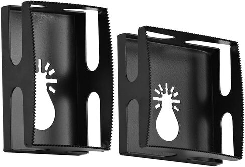 2 Pack Square Slot Cutter Drywall Oscillating Tool, Stainless Steel Slot Cutter for Oscillating Tool, Outlet Cutout tool Oscillating Square Blade for Drywall Plastic Metal Wood Rectangle + Square in Saudi Arabia