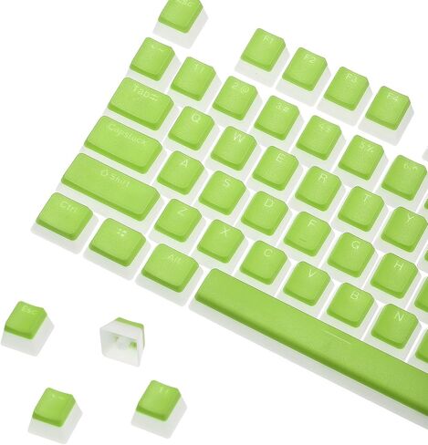 MECCANIXITY 108 Keys PBT Pudding Keycaps Set OEM Profile Double Shot for Mechanical Keyboard Layout, Turquoise Blue in Saudi Arabia