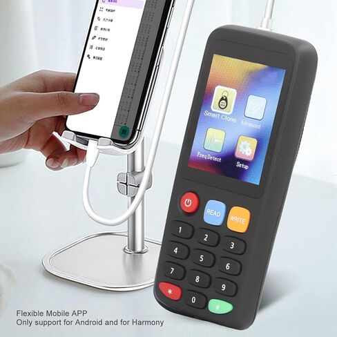 X7 NFC قارئ بطاقات، قارئ بطاقات RFID ناسخة ناسخة لبطاقات الهوية IC، البطاقة الذكية RFID ناسخة ID IC قارئ الكاتب شاشة ملونة كاملة عالية الدقة (5 أبازيم UID 5 بطاقات T5577 5 T5577 in Kuwait