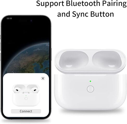 Compatible with Wireless AirPods Pro Charging Case, Charger Case Replacement with Sync Button, White in Saudi Arabia