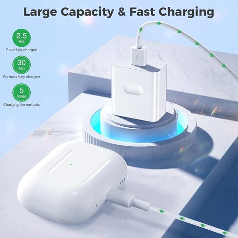 Compatible with Wireless AirPods Pro Charging Case, Charger Case Replacement with Sync Button, White in Saudi Arabia