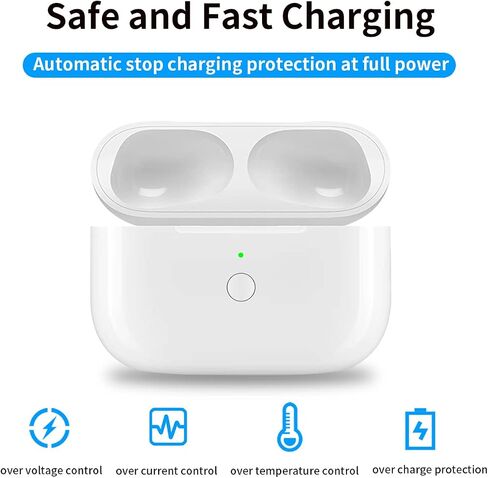 Compatible with Wireless AirPods Pro Charging Case, Charger Case Replacement with Sync Button, White in Saudi Arabia