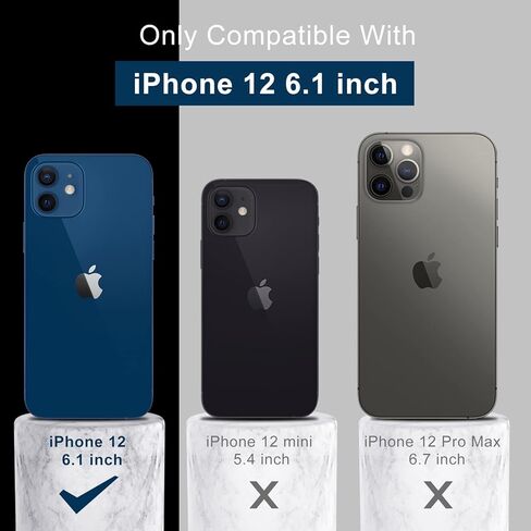DEENAKIN Compatible with iPhone 12 Case with Screen Protector - Silky Silicone - Enhanced Camera Cover - 16ft Drop Tested - Slim Fit Protective Phone Case for Men Women Girls 6.1" - Black in Saudi Arabia
