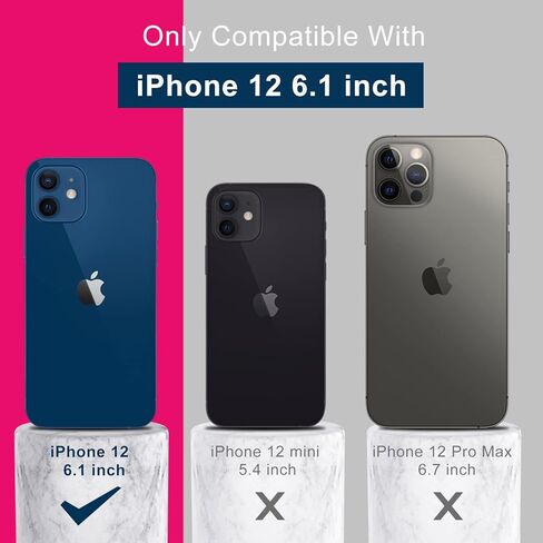 DEENAKIN متوافق مع حافظة iPhone 12 مع واقي الشاشة - سيليكون حريري - غطاء كاميرا محسن - تم اختبار سقوطه بطول 16 قدم - حافظة هاتف واقية نحيفة للرجال والنساء والفتيات 6.1 بوصة - أسود in Kuwait