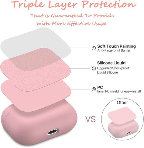 Upgrade Cover Compatible with Airpods 3 Case,Soft Silicone Skin Case Cover No Keychain for AirPods 3rd Generation Charging Case Cover,Ultrathin 1.5mm Thick Protective Case Front LED Visible (Black) in Saudi Arabia
