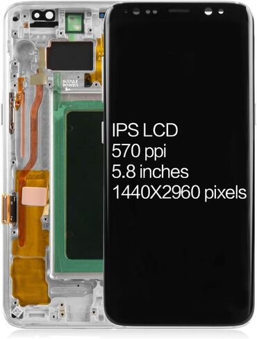 لهاتف Samsung Galaxy S8 G950 Original AMOLED مع إطار يعمل باللمس محول رقمي LCD مجموعة أدوات إصلاح G950A G950F G950P G950R4 G950T U V W 5.8 بوصة (إطار أرجواني) in Kuwait