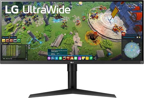 LG 34WP65G-B 34-inch FHD (2560 x 1080) UltraWide Computer Monitor, IPS, VESA DisplayHDR 400, HDR10, 75Hz, AMD FreeSync, HDMI, DisplayPort, USB Type-C, 3-Side Borderless, Tilt/Height Stand, Black in Saudi Arabia