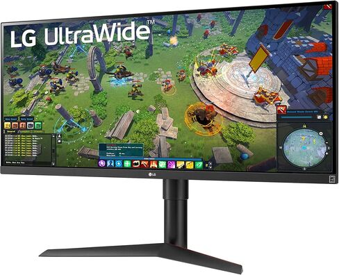 LG 34WP65G-B 34-inch FHD (2560 x 1080) UltraWide Computer Monitor, IPS, VESA DisplayHDR 400, HDR10, 75Hz, AMD FreeSync, HDMI, DisplayPort, USB Type-C, 3-Side Borderless, Tilt/Height Stand, Black in Saudi Arabia