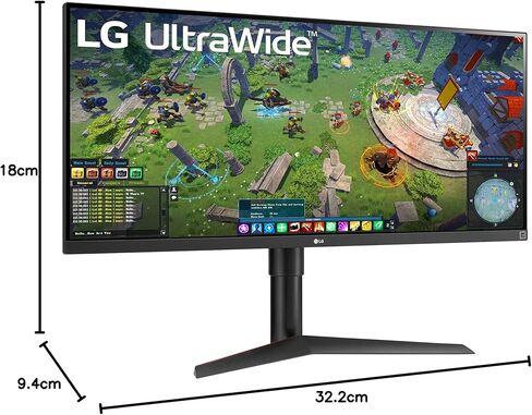 LG 34WP65G-B 34-inch FHD (2560 x 1080) UltraWide Computer Monitor, IPS, VESA DisplayHDR 400, HDR10, 75Hz, AMD FreeSync, HDMI, DisplayPort, USB Type-C, 3-Side Borderless, Tilt/Height Stand, Black in Saudi Arabia
