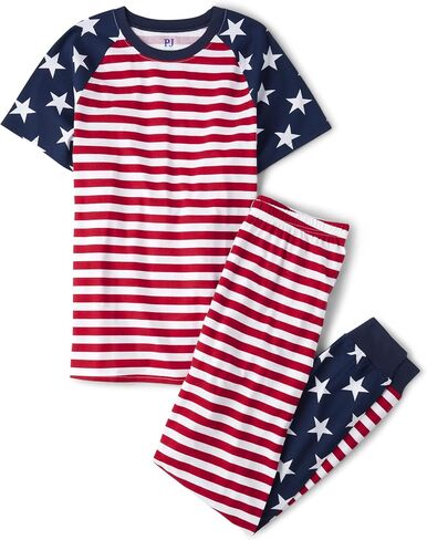 The Children's Place Baby Girls' Family Matching, 4th of July American USA Pajamas Sets, Cotton in Saudi Arabia