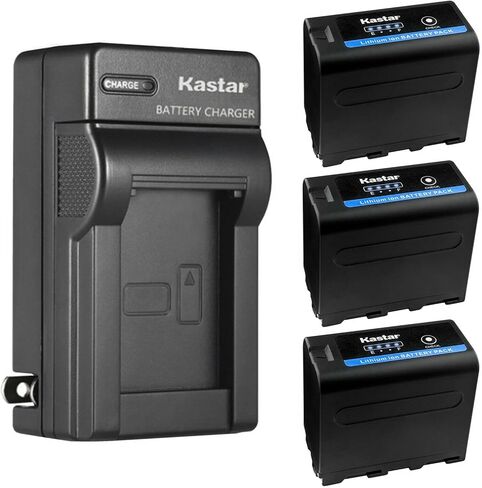 Kastar 3-Pack NP-F970PRO Battery 7.2V 8700mAh and AC Wall Charger Compatible with Son CCD-TR555 CCD-TR57 CCD-TR67 CCD-TR610 CCD-TR617 CCD-TR618 CCD-TR640 CCD-TR710 CCD-TR713 CCD-TR716 Camera in Saudi Arabia