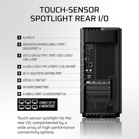 كمبيوتر Corsair ONE i500 المخصص للألعاب - وحدة المعالجة المركزية Intel® Core™ i9 14900K المبردة بالسوائل - وحدة معالجة الرسومات NVIDIA® GeForce RTX™ 4090 المبردة بالسوائل - ذاكرة VENGEANCE DDR5 سعة 64 جيجابايت - محرك أقراص M.2 SSD بسعة 2 تيرابايت - معدني  in Saudi Arabia
