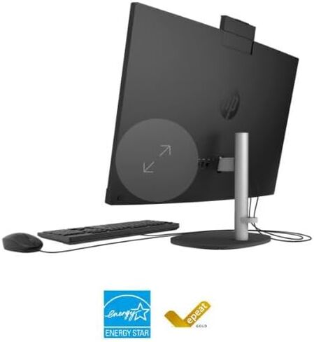 HP All-in-One 27-cr1096t PC: Windows 11 Home | Intel® Core™ Ultra 7 Processor | Intel® Iris® Xᶱ Graphics | 16 GB RAM | 512 GB SSD | 27" diagonal FHD Touch Display | Jet Black in Saudi Arabia