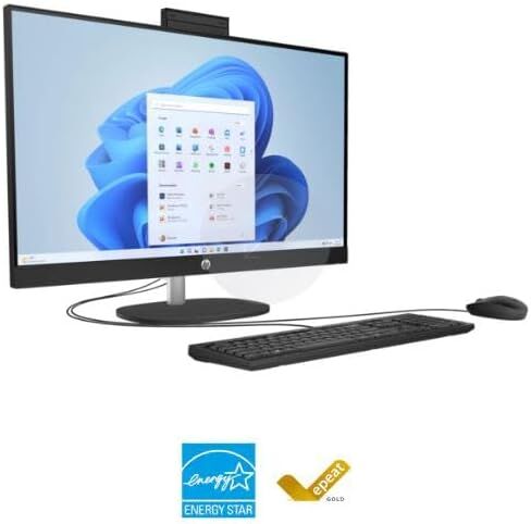HP All-in-One 27-cr1096t PC: Windows 11 Home | Intel® Core™ Ultra 7 Processor | Intel® Iris® Xᶱ Graphics | 16 GB RAM | 512 GB SSD | 27" diagonal FHD Touch Display | Jet Black in Saudi Arabia