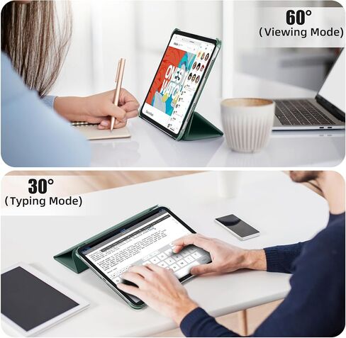 Wenlaty for iPad Pro 11 Inch Case 2024 Release 5th Generation(M4), Slim & Lightweight Trifold Stand Protective Case with Clear Matte Hard PC Backshell and Soft TPU Cover, Auto Wake/Sleep, Black in Saudi Arabia
