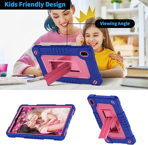 for Walmart Onn 8 inch Gen 4 2024 Model Tablet Case with 2 Pcs Screen Protector,Heavy Duty Kids Shockproof Stand Shoulder Strap Case for Walmart Onn 8 2024 Model:100135923 (Green/Pink) in Saudi Arabia