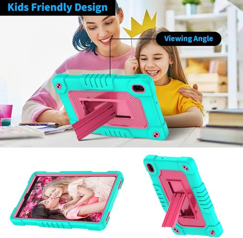for Walmart Onn 8 inch Gen 4 2024 Model Tablet Case with 2 Pcs Screen Protector,Heavy Duty Kids Shockproof Stand Shoulder Strap Case for Walmart Onn 8 2024 Model:100135923 (Green/Pink) in Saudi Arabia