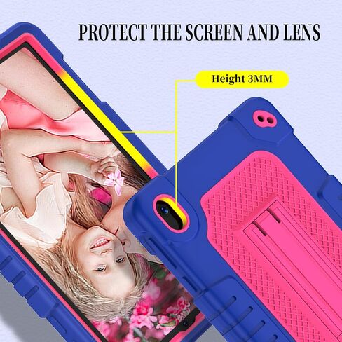 for Walmart Onn 8 inch Gen 4 2024 Model Tablet Case with 2 Pcs Screen Protector,Heavy Duty Kids Shockproof Stand Shoulder Strap Case for Walmart Onn 8 2024 Model:100135923 (Green/Pink) in Saudi Arabia