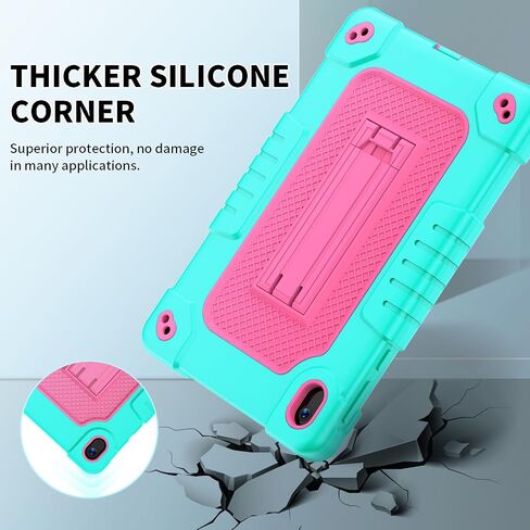 for Walmart Onn 8 inch Gen 4 2024 Model Tablet Case with 2 Pcs Screen Protector,Heavy Duty Kids Shockproof Stand Shoulder Strap Case for Walmart Onn 8 2024 Model:100135923 (Green/Pink) in Saudi Arabia