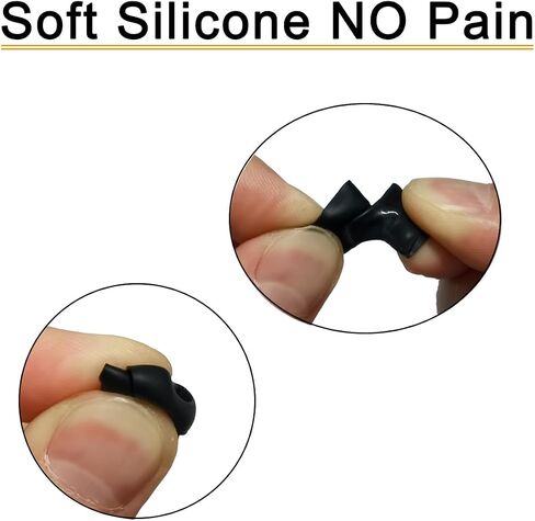 Anti-Slip Double Flange Ear Tips for Sony Earbuds Replacement Ear Hooks for Sony WF-1000XM4/WF-C500/Linkbuds S Earbuds Tips Black in Saudi Arabia