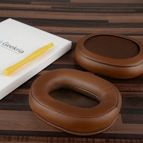 Geekria QuickFit Replacement Ear Pads for ATH M50X, M50xBT2, M50XBT, M50, M40X, M30, M20, M10, ATH-MSR7 Headphones Ear Cushions, Headset Earpads, Ear Cups Cover Repair Parts (Brown) in Saudi Arabia
