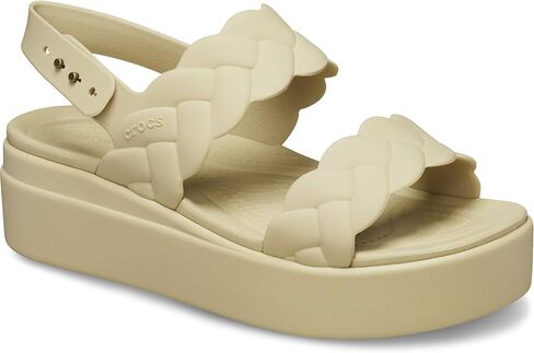 Crocs women's Brooklyn Woven Low Wedges Platform Sandals in Saudi Arabia