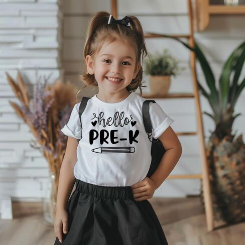 Back to School Pre K Shirt for Toddler Baby Boys Girls Kids, First Day of Pre School, Back to School Pre Kindergarten Tee in Saudi Arabia
