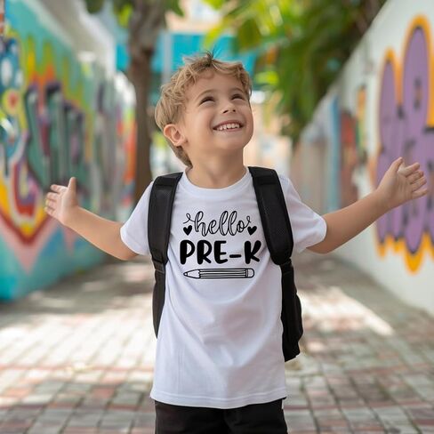 Back to School Pre K Shirt for Toddler Baby Boys Girls Kids, First Day of Pre School, Back to School Pre Kindergarten Tee in Saudi Arabia