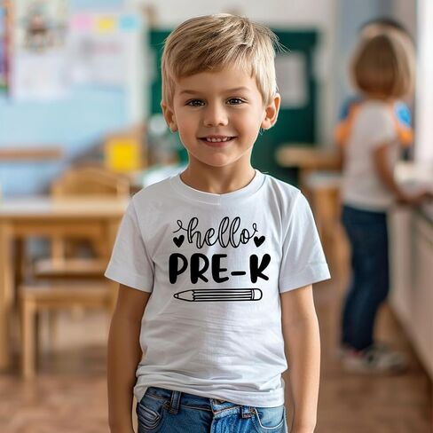 Back to School Pre K Shirt for Toddler Baby Boys Girls Kids, First Day of Pre School, Back to School Pre Kindergarten Tee in Saudi Arabia