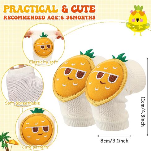 6 Sets Baby Crawling Knee Pads and Anti Slip Baby Socks Set Toddler Crawling Anti Slip Knee Protectors and Baby Walking Socks for Boys Girls Infant 6-12 Months in Saudi Arabia