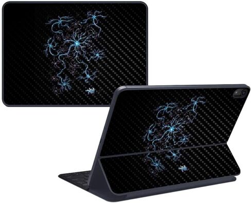 MightySkins Carbon Fiber Skin for Apple iPad Pro Smart Keyboard 12.9" (2018) - Bright and Happy - Protective, Durable Textured Carbon Fiber Finish - Easy to Apply and Change Styles - Made in The USA in Kuwait