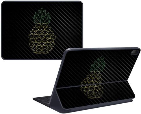 MightySkins Carbon Fiber Skin for Apple iPad Pro Smart Keyboard 12.9" (2018) - Bright and Happy - Protective, Durable Textured Carbon Fiber Finish - Easy to Apply and Change Styles - Made in The USA in Kuwait