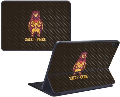 MightySkins Carbon Fiber Skin for Apple iPad Pro Smart Keyboard 12.9" (2018) - Bright and Happy - Protective, Durable Textured Carbon Fiber Finish - Easy to Apply and Change Styles - Made in The USA in Kuwait