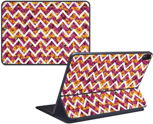 MightySkins Carbon Fiber Skin for Apple iPad Pro Smart Keyboard 12.9" (2018) - Bright and Happy - Protective, Durable Textured Carbon Fiber Finish - Easy to Apply and Change Styles - Made in The USA in Kuwait