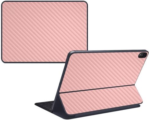 MightySkins Carbon Fiber Skin for Apple iPad Pro Smart Keyboard 12.9" (2018) - Pink - Protective, Durable Textured Carbon Fiber Finish - Easy to Apply, Remove, and Change Styles - Made in The USA in Saudi Arabia