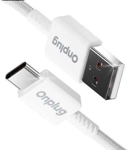 كابل شاحن USB C [عبوتين، 6 أقدام]، كابل شاحن 310 نوع C شحن سريع من النايلون المضفر USB A (USB 2.0) إلى كابل USB C لهاتف Samsung Galaxy Note 10 Note 9/S10+ S10، LG V30 (أبيض) in Saudi Arabia
