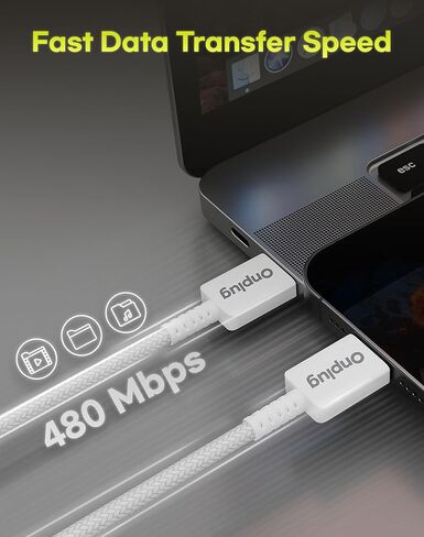 كابل شاحن USB C [عبوتين، 6 أقدام]، كابل شاحن 310 نوع C شحن سريع من النايلون المضفر USB A (USB 2.0) إلى كابل USB C لهاتف Samsung Galaxy Note 10 Note 9/S10+ S10، LG V30 (أبيض) in Saudi Arabia