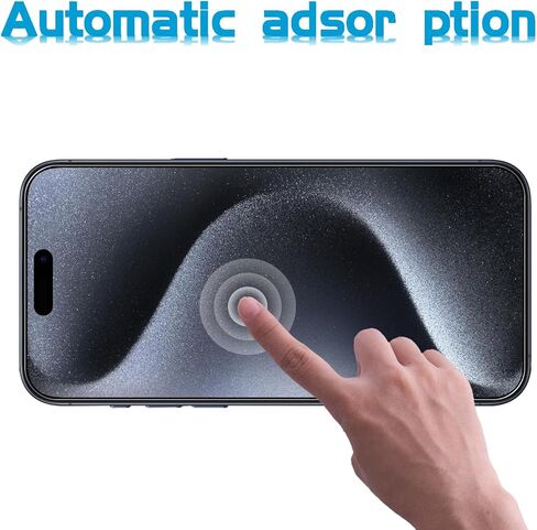 3 عبوات واقي شاشة لهاتف iPhone 15 Pro Max 6.7 بوصة + 3 عبوات واقي عدسة الكاميرا فيلم زجاجي مقسى in Kuwait